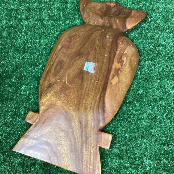 Vintage Wooden Owl Platter Large - Picture 7 of 15